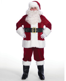Costume rentals featuring a santa suit